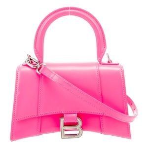 Balenciaga Hourglass XS Shiny Calf Top-Handle Bag
